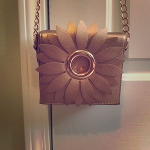 Gold Flower Opera Handbag
